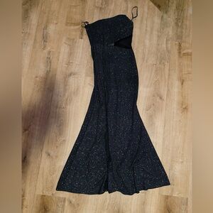 Black Glitter Prom Dress